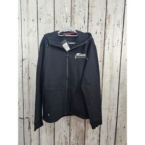 Marwin Sports Ferrari Corse Racing Black‎ Full Zip Hoodie Jacket Mens L Scuderia
